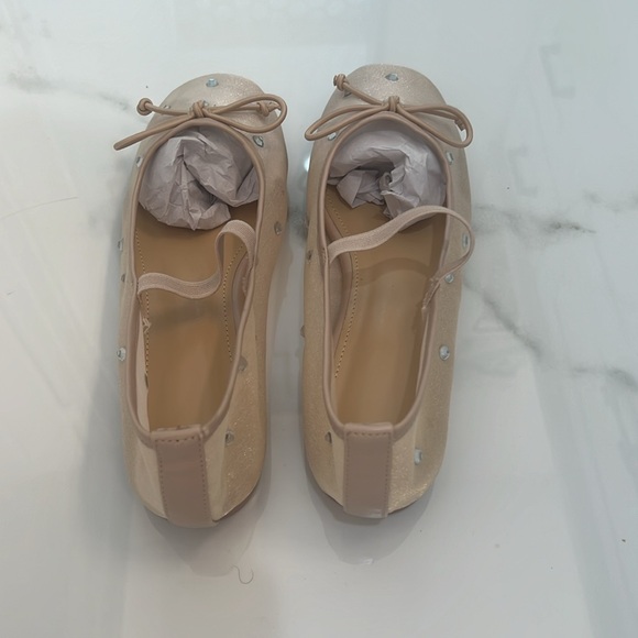 NIB Crystal Mesh Ballet Flats Size 6 - Picture 4 of 8